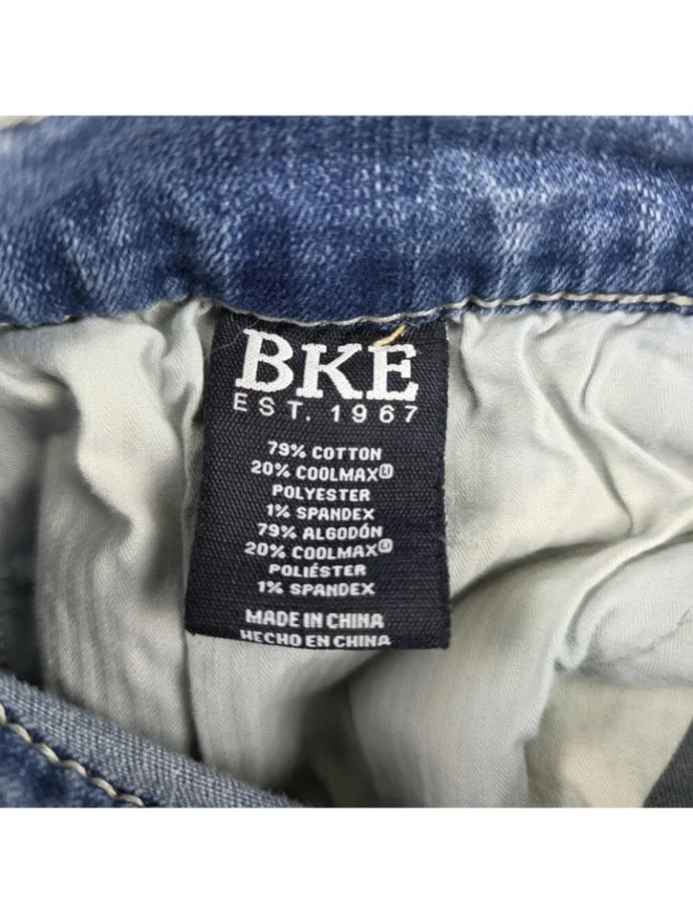 BKE Jake Jeans Mens 32x32 Blue Straight Light Wash Stretch Denim